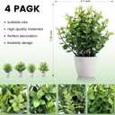 FAVOWREATH 4 Pack Fake Plants Ceramic Mini Artificial Greenery Potted Plants for Home Decor Office Decor Room Decor Farmhouse Decor Indoor Table Bathroom Decor