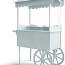 DS THE DISPLAY STORE PVC Candy Cart with Wheels - Portable Dessert Cart for Parties, Weddings & Baby Showers - Vendor Event Display with Rounded Safety Edges