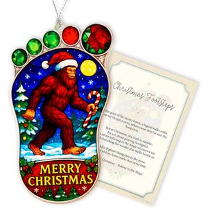 3 x Funny Christmas Ornaments 2026 - Bigfoot Gifts - Big Foot Sasquatch Gift - Sasquatch Gifts - Bigfoot Ornament - Christmas Ornaments 2026 - White Elephant Gift - Xmas Tree Funny Decoration