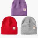 Toddler Beanie Kids Winter Hats Infant Warm Knit Cap Newborn Winter Warm Hat for 0-36 Month Boys Girls, Pack Of 2
