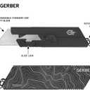 Gerber Gear EAB Utility Knife, Clips to Pocket or Keychain with Replaceable Razor Blade for Everyday Carry, EDC Gear with Box Cutter Retractable, Mini Black