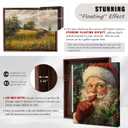 24x36 Canvas Floater Frame, Fits 1" to 1.25" Deep Gallery-Wrapped Canvas, Wood-Grain PS Floating Picture Frame for Paintings and Prints, Hanging Hardware Included, Dark Brown