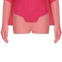 Women Eve Costume Pink Jumpsuit Cloak Hero Bodysuit Outfit Halloween Cosplay Uniform Suit