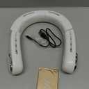 ChillGo Neck Fan - 4 Turbo Foldable Portable Fan - Personal Bladeless Fan 5200mAh with Strong Airflow, 4 Vent Air Conditioner, Wearable Cooling Fan for Travel Outdoor (White)