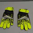 Soccer Goalkeeper Gloves for Kids Boys Children Youth Football Goalie Gloves with Strong Grips (Size 5 suitable for 9 to 12 years old, Fluorescent Yellow)