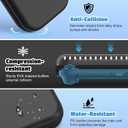 MoKo Carrying Case for Nintendo Switch 2(2025), Protective Hard Shell Portable Travel Carry Case Pouch holds 10 Cartridges with Pockets for Switch 2 Accessories and Games, Black