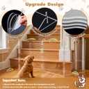 Clear Acrylic Freestanding Dog Gates, 4 Panel - 80''W x 24''H, Foldable Pet Gate with Upgraded Hinges & Stable Support Feet for Indoor Doorways, Stairs and Halls, Pet Barrier for Small Dogs Cats