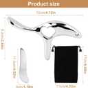 Metal Massage kit, Trigger Point Massage Tool + Gua Sha Muscle Scraper for Deep Tissue Massager, Lymphatic Drainage Massager Fascia Release Tools for Neck, Shoulder, Back, Face(Silver)