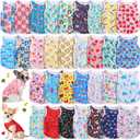 Yaomiao 32 Pack Summer Small Dogs Clothes Puppy Shirts Bulk, Breathable Sleeveless Pet T-Shirts, Cute Hawaiian Dog Clothes for Boy & Girl Dogs, Vest Apparel for Puppies Cats(Cartoon Series,M)