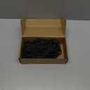 EZ Twist 1 5/8" OD x 8 Gauge Preformed Steel Tie Wire - Fence Ties - 100 Pack (Black Vinyl Coated)