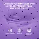 SINWEEK 3 Inch Gel Memory Foam Mattress Topper Ventilated Soft Pressure Relieve Mattress Pad, Breathable Bed Topper, CertiPUR-US Certified, California King Size