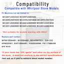 (2025 Upgraded) W10594481 Gas Stove Knobs Replacement for Whirlpool Range/OvenStainless Steel Control Knob Replaces WPW10594481 AP6023301 Cooktop Knob, Fit WCG97US6DS00 WCG97US0DS00, etc. 5 Pack