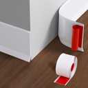 Flexible Baseboard Molding Trim, 4 Inch x 20 Feet Vinyl Wall Base with 10% Wider Self-Adhesive Tape, Peel and Stick Cove Base, Rubber Wall Base Baseboard Trim for Garage, Living Room,Bathrooms, White