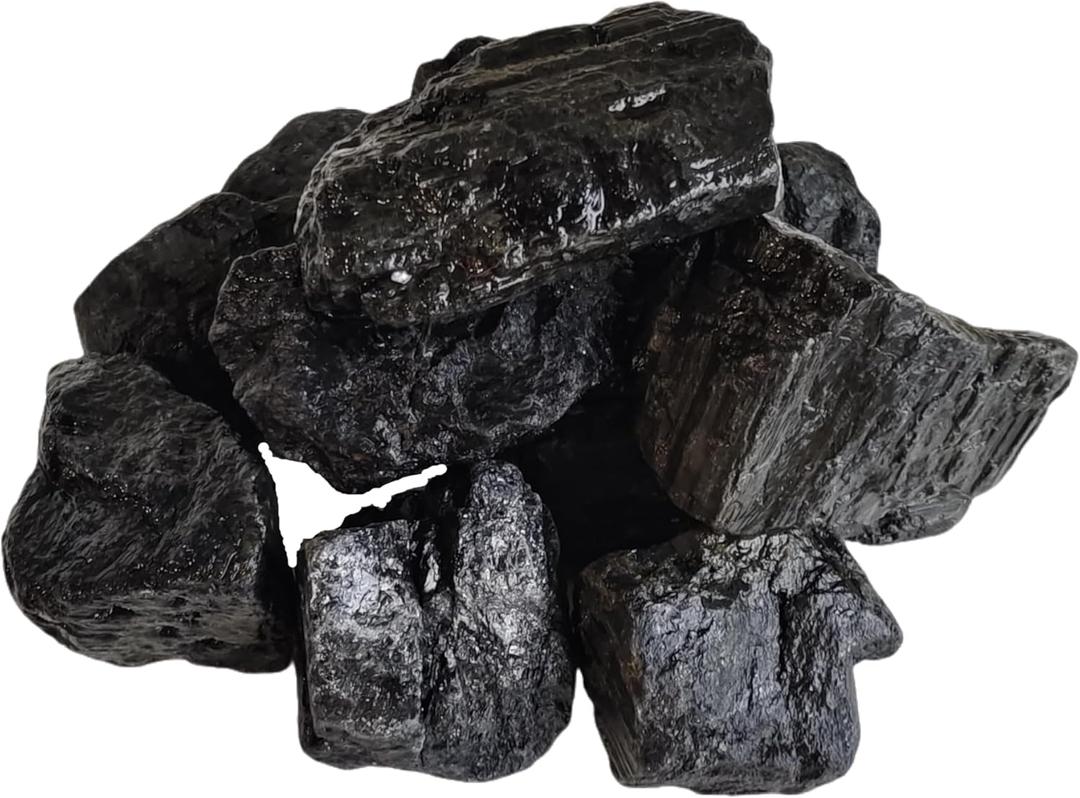 2 lb Black Tourmaline Bulk Raw Crystals and Healing Stones for Tumbling, Wire Wrapping, Wicca Reiki,Meditation