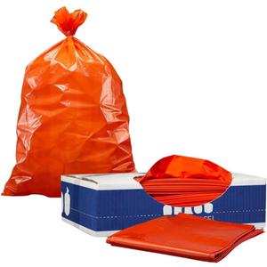 Plasticplace 55-60 gallon Trash Bags  1.2 Mil  Orange Heavy Duty Garbage Can Liners  38 x 58 (50 Count)