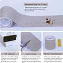 Grey Wood Grain Wallpaper Border Removable PVC Waterproof Peel and Stick Wallpaper,Bathroom Mirror Frame Border Sticker Wall Decor 3.93 inches x 32.8 feet