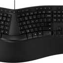 Incase Ergonomic Keyboard  Designed by Microsoft  Refined Ergonomic Design, Built-in Shortcuts Keys, Layered Palm Rest for Elevated Wrist Support, Integrated Number Pad  Black