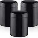 3 Pcs 250ml/8.3oz Black Glass Jars Empty Round Glass Containers for Coffee Powder Slime Makeup Cream Lotion Cosmetic