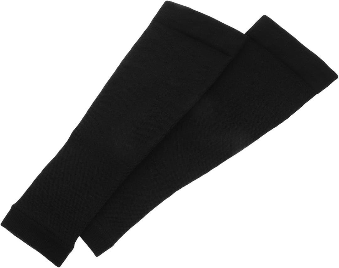 Totority Sports Compression Leg Warmers Running Socks Stockings Replacement Calf Comfortable Elastic Socks Long (Black)