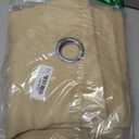 PNICETOWN Blackout Doorway Curtain Room Darkening - Window Treatment Thermal Insulated Solid Grommet Vertical Drape for Bedroom/Bay Window (Biscotti Beige, 1 Panel, 66 by 72 Inch)