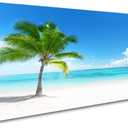 YYYYHPP YP0862 Beach Wall Art Palm On The Nature Picture Canvas Painting Beach Seascape Wall Art Prints For Bathroom Living Room Bedroom Kitchen Home and Office Wall Decor (48"L x 24"W)