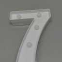 Pooqla Decorative LED Light Up Number Letters, White Plastic Marquee Number Lights Sign Party Wedding Decor Battery Operated (7)