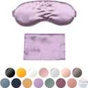 Blissy Silk Sleep Mask - Eye Sleeping Mask for Women & Men for Total Blackout - 100% Pure Mulberry Silk, 22 Momme 6a Fibers - Blindfold Sleep Mask Side Sleeper Eye Cover (Lavender)
