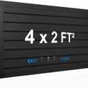 [4x2 Ft] PVC Slat Wall Paneling, Adjustable Slatwall Panels with Coupling Structure, Slatted Wall Panel System with Customizable Storage Options, DIY Cutting & Easy-to-Install Slatwall Board Shelves
