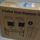 2 Gallon Glass Drink Dispensers For PartiesLemonade Beverage Dispenser With Stand And Spigot For BBQ, Picnic, Party,Laundry Detergent Dispenser