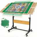 ALL4JIG 1500 Pieces Puzzle Table with Legs and Wheels, Wooden Jigsaw Puzzle Table with 4 Drawers & Cover,Upgraded Stability & Optimized Lightweight Design,Vertical Placement Option
