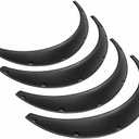 BLACKHORSE-RACING 4PCS Universal Fender Flares 2"/50mm Wide Body Kit Wheel Arches Durable PU