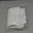 Chyhomenyc 2 Panels White Kitchen Curtains 36 Inch Length Tier Curtain, Faux Linen Textured Small Cafe Curtain, Light Filtering Short Window Curtains for Bathroom Basement, 30x36 inch, 2PCS