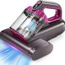 BYHUME Mattress Vacuum Cleaner, 17Kpa 650W Bed Vacuum Cleaner, 273nm UV-C Light & Ultrasonic 145°F Heating, 80000 RPM/Min Brushroll Rotation, Wide Suction Port for Pillows Cribs Sofa, Black Corded