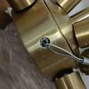 Acrylic Antler Chandelier Ceiling Light Fixtures, Deer Antler Chandelier Lighting, Resin Antlers Pendant Light for Dining Room, Living Room, Bedroom, Kitchen, Cabin, Farmhouse 32.3" 9 Lights (Gold)