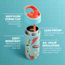 Gatorade Kids' Rookie Metal Water Bottle, 12oz, Stainless Steel Bottle, Double-Wall Insulation, Vacuum Insulated, Thermo Mug
