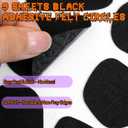 akiido Dalmatian Costume Adult Women Men, 9 Sheets Dalmatian Spots Black Adhesive Felt Circles, Halloween Cosplay Costume Accessories Party Decorations