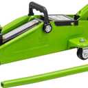 ARCAN 2-Ton Steel Trolley Jack, Low-Profile Compact Design with Hydraulic System, 4,000 lb Capacity, Swivel Casters, Built-in Carry Handle, Model A20013