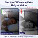 7" High Loft Memory Foam Pillow for Side Sleepers, Extra Thick Firm Pillow for Broad Shoulders & Large Frames, Designed to Stay Elevated, High Profile Pillow with Breathable Washable Cover
