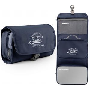 Hanging toiletry bag for men - large functional hanging travel toiletry bag with detachable wet/dry compartments. mens hanging toiletry travel bag (dark blue)