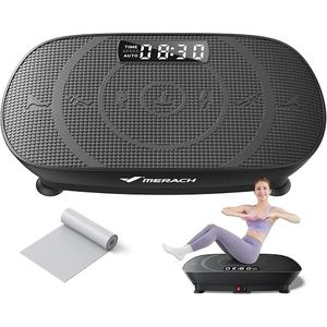 MERACH Vibration Plate Exercise Machine, Whole Body Workout Equipment for Women, Bluetooth and Silicone Pedal, Vibration Plate with Auto Mode, Vibrate Fitness Platform for Home