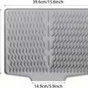 Silicone Sink Mat for Kitchen Countertops Kitchen Utensil Heat-Resistant Mat Silicone Dish Drain Mat Non-Slip Sink Mat Sloped Drainage Dish Drying Mat (Dark Gray)