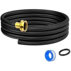 12FT Dehumidifier Drain Hose with 3/4 Inch FHT Connector, Featuring Rust-Resistant Brass Fittings for Leak-Proof Connection, Perfectly Compatible with Most Dehumidifier Brands