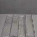 upsimples Acrylic Shelves for Bathroom Storage, 15" Floating Shelves Wall Organizer for Perfume, Make up, Skincare, Kids Bookshelf for Bedroom, Nursery, Living Room Decor, Clear, 4 Pack