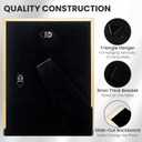 Fun Memories 5x7 Picture Frame - 3pcs Pink Enamel Glass Photo Frame with Gold Metal Edge & Easel for Display Picture Frame on Countertops, Tabletops, Bookshelves, Desks, Walls (Pink/Gold)