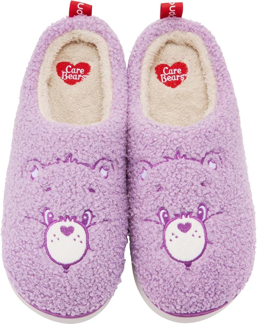 YUNGPRIME Care Bears House Slippers Cozy Slip on Fluffy Scuff Shoes for women and men (Purple)