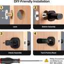 ThorBolt Fingerprint Door Lock with Keypad Door Knob, HomeKit Lock Over , HomeKit Hub , Smart Lock for Interior Door, Bedroom, Office, MK1 Black