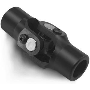 3/4" Round x 3/4" Round Single Steering Shaft Universal U Joint 3/4" Round to 3/4" Round Black Steering Shaft Universal Coupling 35 Working Angle 3-3/4" Total Length