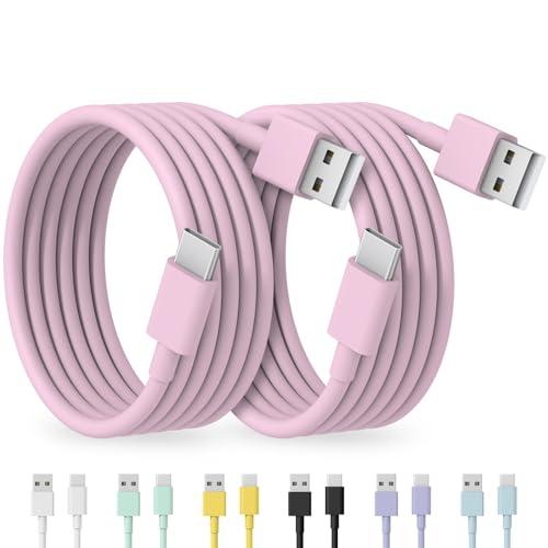 1 Pack USB to USB C Cable, [MFi Certified] Car Carplay Cable for iPhone 15, 5FT USB A to USB C Cable, Car Charger Cable Compatible with iPhone 15/15 Plus/15 Pro/15 Pro Max,iPad Pro/Air/Mini (Pink)