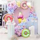 Pastel Donut Balloon Arch Garland Kit,520PCS Ice Cream Foil Balloons Pastel Rainbow Balloon,Tattoo for Donut Grow Up Sweet One First Birthday Baby Shower Party Decor