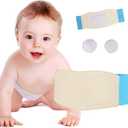 Paskyee Umbilical Hernia Belt Baby Belly Button Band Infant Belly Wrap Abdominal Binder Hernia Truss Support Adjustable Navel Belly Band Newborn Umbilical Cord Blue